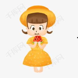 吃瓜小女孩画法,吃瓜小女孩的纯真画法解析